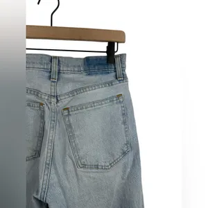 Abercrombie 90s Straight Ultra High Rise Distressed Jeans 26 short 2S Light Wash thumbnail 7