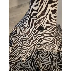Requirements Vintage Zebra Print Jacket Womens L Brown Cream Animal Y2K thumbnail 5