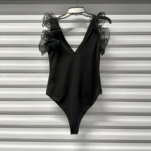 Zara Bodysuit Top Medium Black Fairy Balletcore Dark Romantic Whimsigoth Blouse thumbnail 3