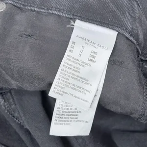 American Eagle Black Mom Straight Distressed Jeans thumbnail 6