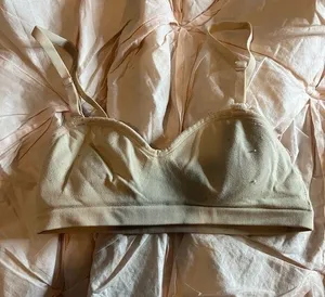 34A beige Creme form fitting T shirt bra thumbnail 1