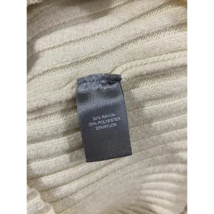 Marled Cream Cable Knit Mock Neck Sweater M Cozy Chunky Ribbed Winter Pullover thumbnail 9