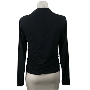 Abercrombie & Fitch Women's Black Mock Neck Long Sleeve T Shirt Tee Top Size L thumbnail 3