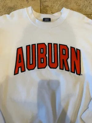 Auburn university white crewneck sweatshirt thumbnail 3
