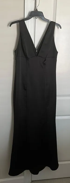 Amsale Bella Bridesmaids Black Formal Dress thumbnail 2
