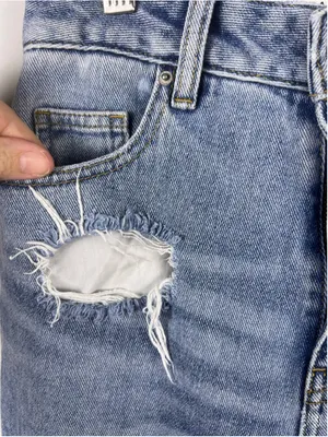 PacSun Los Angeles High Rise Straight Leg Distressed Jeans W Size 24 90s boyfrie thumbnail 4