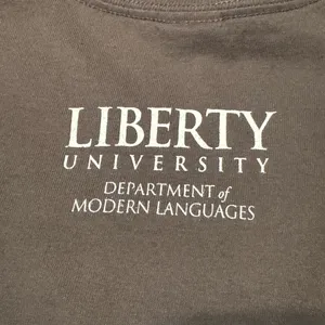 Gildan Dark Gray Liberty University Languages T-Shirt thumbnail 5