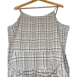 New Free Assembly Plaid Midi Dress XXL Picnic Sundress Smocked Clean Girl Preppy thumbnail 3
