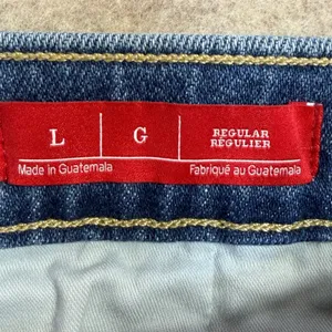 Spanx Womens Large Quiet Luxury Blue Boho Retro Wide Leg Denim Jeans Casual Chic thumbnail 4