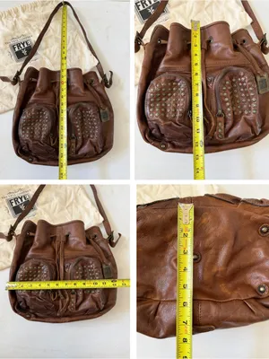 FRYE “BROOKE” BROWN LEATHER SHOULDER BAG WITH DUST BAG thumbnail 8