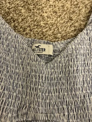 Hollister babydoll blue top thumbnail 2
