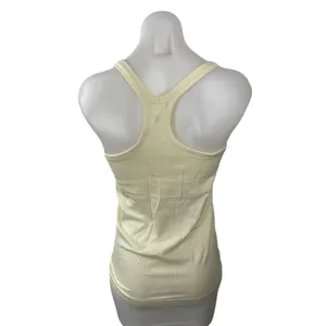 Lululemon Womens Cream Scoop Neck Sleeveless Yoga Athletic Activewear Tank Top 8 thumbnail 4