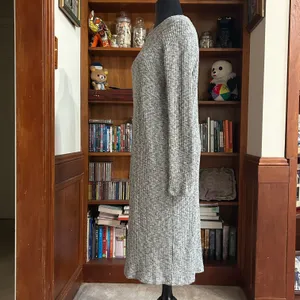 ‘A Play Dress’ Midi Sweater Ribbed Long Sleeve Dress thumbnail 3