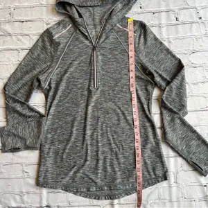 Z By Zella Hoodie Shirt Womens Medium Gray Reflective Running Outdoor 1/4 Zip thumbnail 5