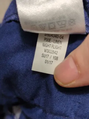 Old Navy Mid Rise Pixie Linen Night Flight Denim Trousers Size 12 thumbnail 4