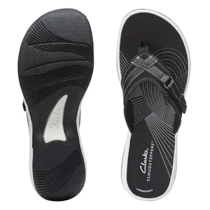 Clarks Cloudsteppers Arla Glitz Black Flip Flop Sandals Womens Size 10 thumbnail 1