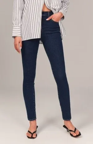 Abercrombie & Fitch Super Skinny Ankle High Rise Jean Size 24 Blue Casual Staple thumbnail 1
