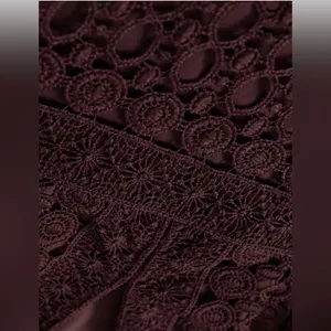Abercrombie‎ & Fitch Burgundy Crochet Sleeveless V-Neck Spring Dress Size 2 thumbnail 5