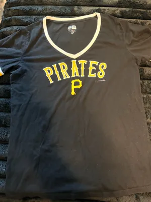 NFL Black V-Neck Tee with PIRATES Team Lettering thumbnail 1