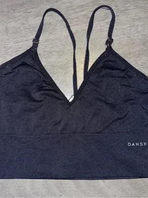 Danskin Longline Bralette Set - Grey & Black thumbnail 2