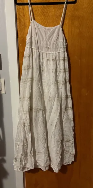 aerie White Maxi Slip Dress thumbnail 1