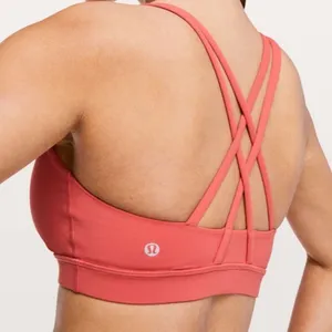 Lululemon Orange Energy Sports Bra Sz 6 thumbnail 10
