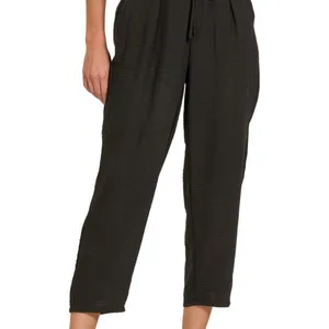 Zenana Woven Crepe Elastic‎ Band Waist Pants thumbnail 3
