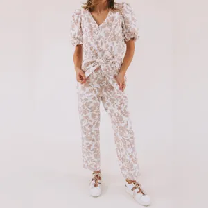 NWT Skies are blue on Wednesday we wear pink floral jumpsuit zip up tie waist M thumbnail 10