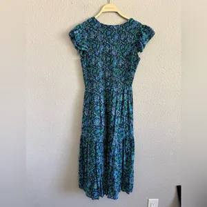 Vineyard Vines Anegada Floral Smocked Midi Dress‎ Size XS thumbnail 4