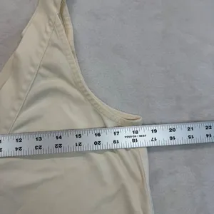 Madewell Tank Top Layered‎ Hem V-Neck Sleeveless Casual Comfy Beige Size M READ thumbnail 2