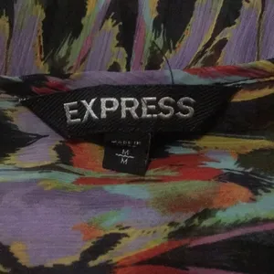 4/$25 Express Flowy Tie front chiffon top thumbnail 4