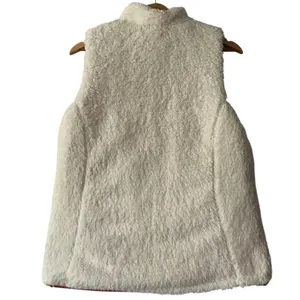 NBA Bulls Red Puffer Sherpa Vest Reversible Womens Small Full Zip‎ Sleeveless thumbnail 4