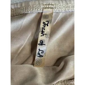 Fresh Of LA Floral/Paisley/Cheetah Maxi Dress Size L Pleated, V Neck Wide Straps thumbnail 6