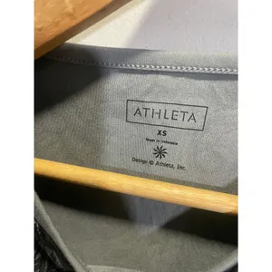 Athleta Tank Top‎ Womens XS Grey Paisley Print Sleeveless Activewear Boho Yoga thumbnail 3