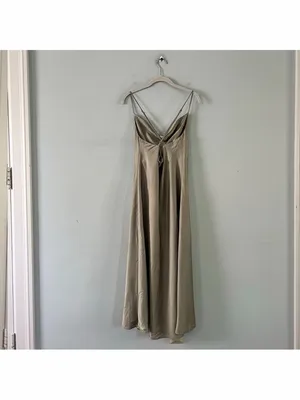Show Me Your Mumu Verona Cowl Moss Green Luxe Satin Midi Bridesmaid‎ Dress thumbnail 5