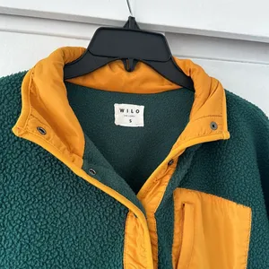 Green & Yellow Fleece Pull Over thumbnail 2