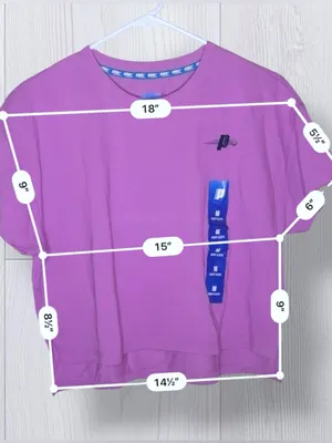 NWT PRINCE Purple Short Sleeve Boxy Crop Top | Pickleball Tennis Tee thumbnail 10