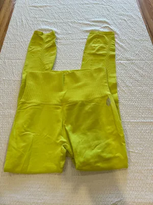 Free people neon yellow leggings S women thumbnail 3