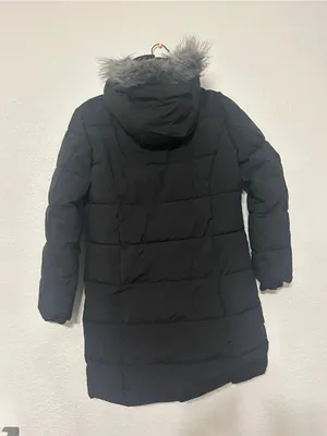 Wanted Black Long Puffer Ski Jacket with Hood thumbnail 2