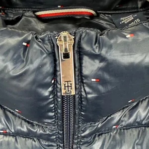 Tommy Hilfiger Puffer Vest Navy Blue Mini Flag Print Packable Lightweight XL‎ thumbnail 5
