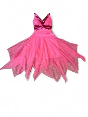 Hot Pink Tulle Coquette Dress | Fairycore Princess Prom Dress XS/S Petite thumbnail 6