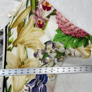 Ted Baker‎ London Blouse Womens 0 Floral Print White Multi Botanical *Flaw thumbnail 2