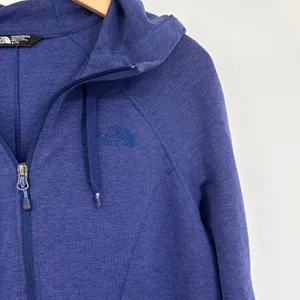 The North Face Hoodie Womens XL Full Zip Fleece Sweatshirt Outdoor Gorpcore Blue thumbnail 6