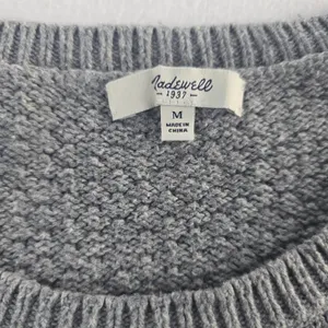 Madewell Textured Knit‎ Gray Sweater Crew Neck Long Sleeve Casual Womens Size M thumbnail 3
