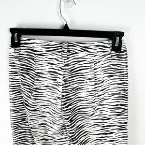 I.AM.GIA Black White Zebra Animal Print Faux Vegan Leather Pants Small Boho thumbnail 6