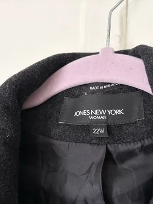 Jones New York Wool Blend Long Trench Overcoat Jacket thumbnail 2