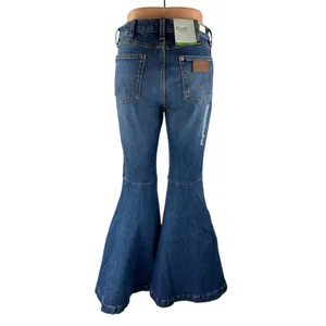 NEW Wrangler Retro Women Blue High Rise Flare Bootcut Bell Bottom Denim Jeans 27 thumbnail 2