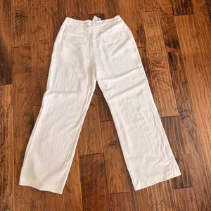 Showpo white linen pants thumbnail 4