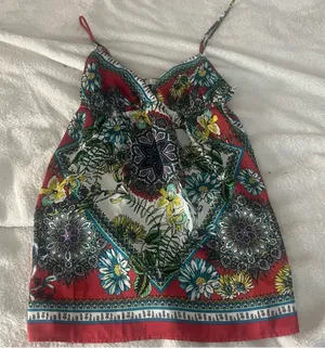 Forever 21 Multicolor Floral Top thumbnail 1