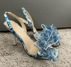 Fawn Pearl Bow Sandals thumbnail 4